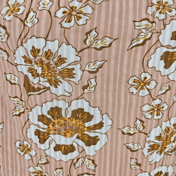 J.CREW Shirt Pink Climbing Floral Ruffle Long Sleeve Button Back Top XS - Picture 4 of 9